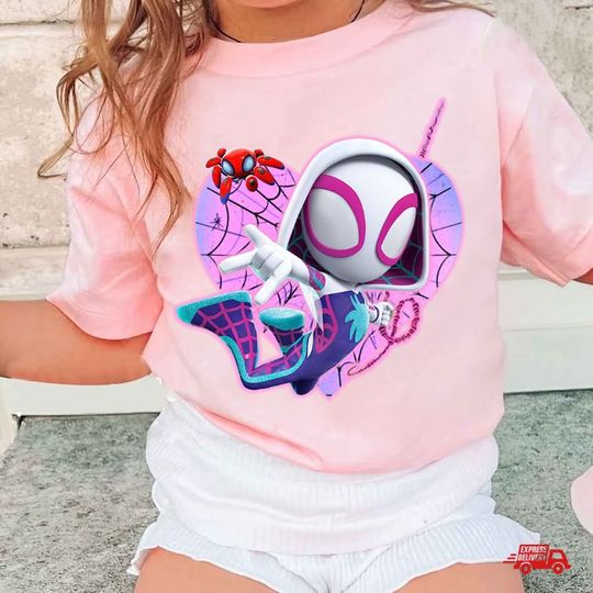 Discover Personalized Spider Gwen Shirt, Ghost Spider Birthday Girl T-Shirt