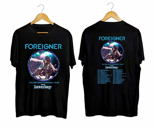 Discover Foreigner Band The Histroric Farewell Tour 2023 T-Shirt