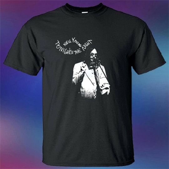 Discover Neil Young Tonights The Night Mens Black Tshirt