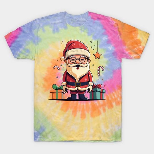 Discover Santa Claus Christmas Tie Dye T-Shirt