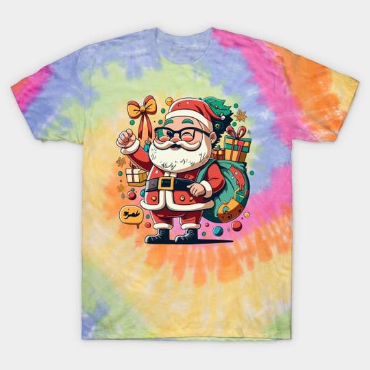 Discover Santa Claus Christmas Tie Dye T-Shirt