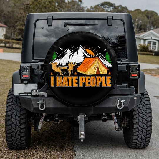 Discover I Hate People Nature Glamping Outdoor Spare Tire Cover