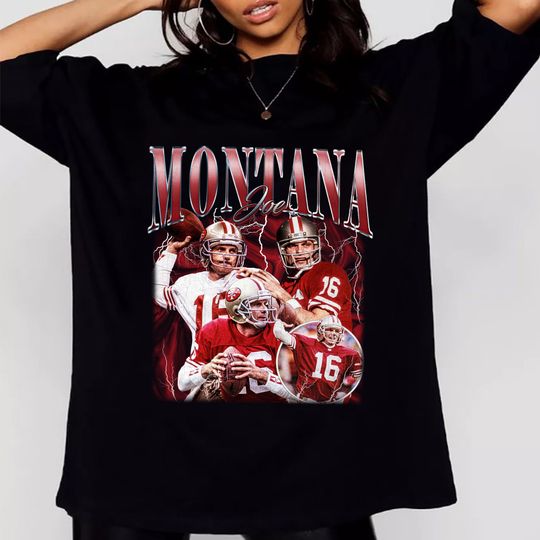 Discover Vintage Joe Montana shirt, Football shirt, Classic 90s Graphic Tee, Unisex