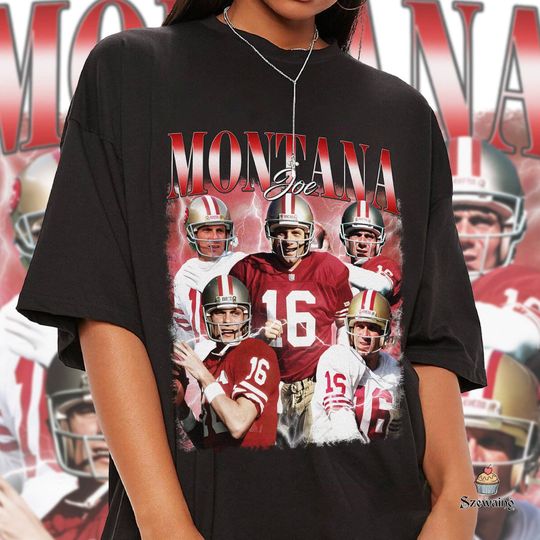 Discover Vintage Joe Montana shirt, Football shirt, Classic 90s Graphic Tee, Unisex