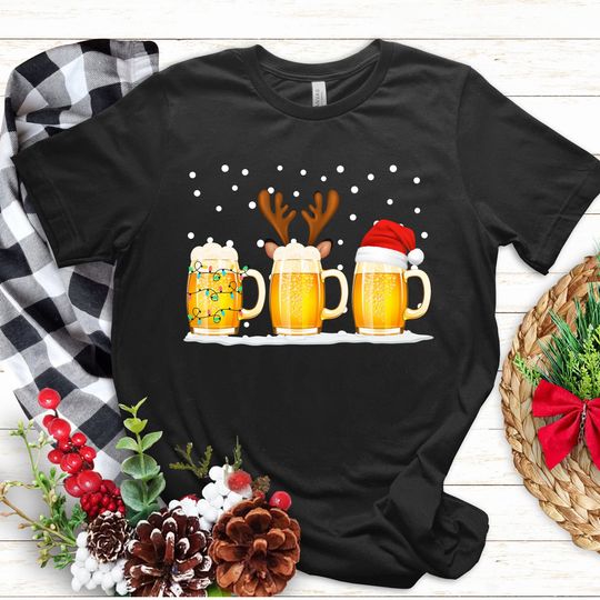 Discover Reinbeers Funny Reindeer Beer Christmas Drinking Xmas Gift T-Shirt
