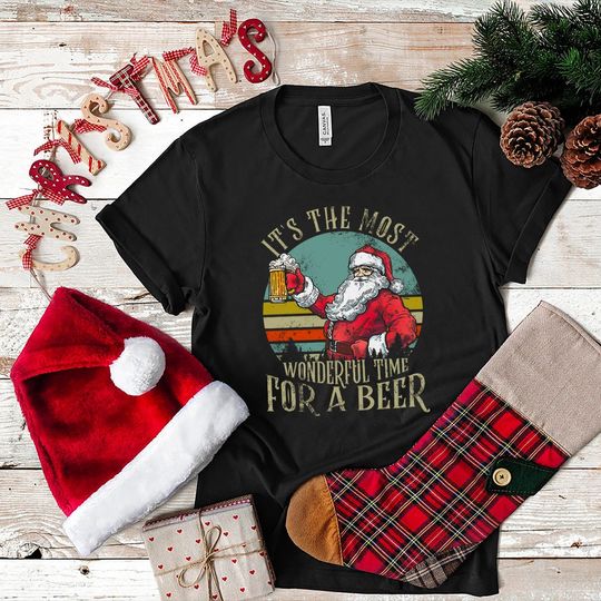 Discover It's The Most Wonderful Time For A Beer, Christmas Shirt, Funny Christmas Shirt