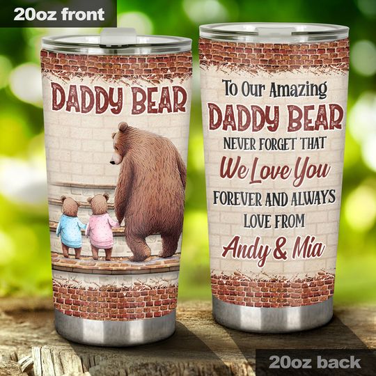 Discover Papa Bear - Personalized Father's Day Father Tumbler