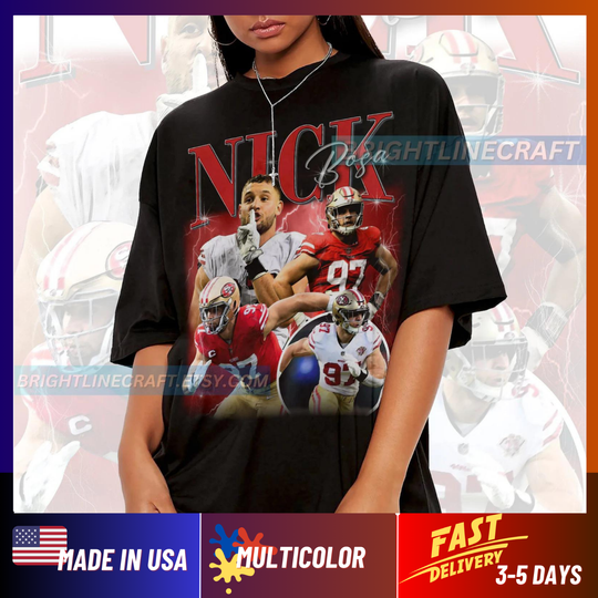 Discover Nick Bosa Football T-Shirt, Short Sleeve Homage Unisex Tee