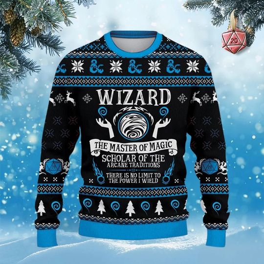 Discover Classes Wizard Dungeon Master Ugly Sweater