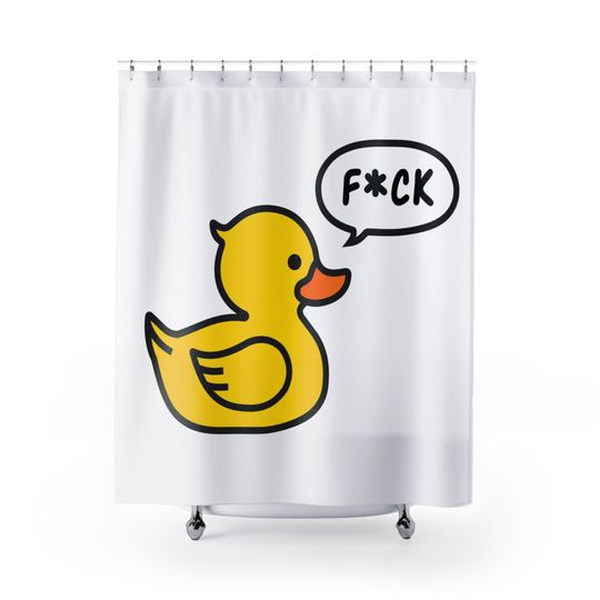 Discover Four Letter Duckie Shower Curtains