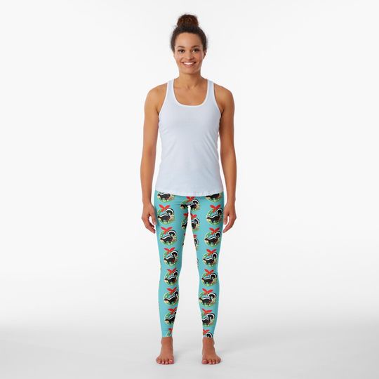 Discover merry christmas skunk Leggings