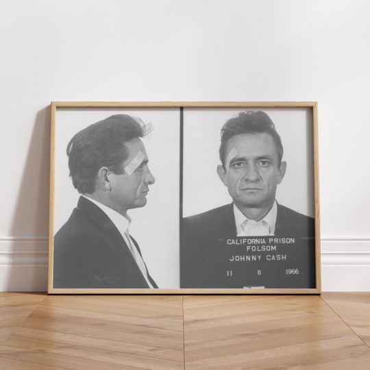 Discover Johnny Cash Poster Mugshot Poster