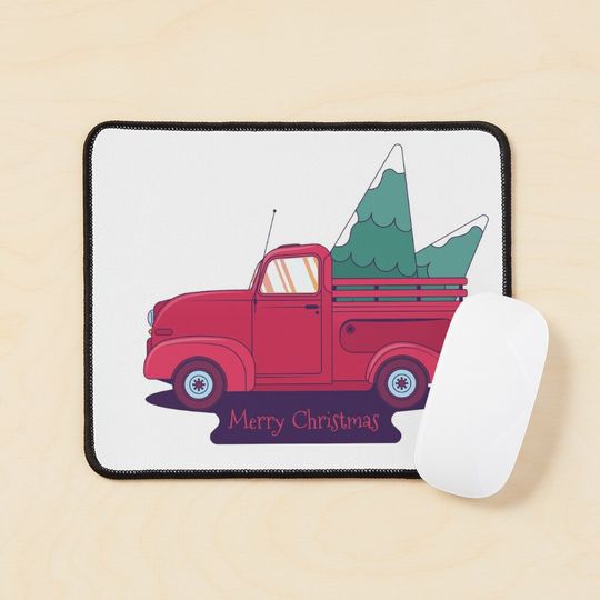 Discover Merry Christmas Buffalo Truck Mouse Pad