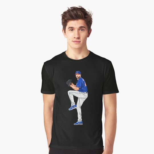 Discover Jacob deGrom Baseball pitcher vector art Graphic T-Shirt