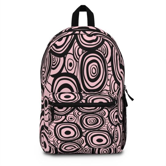 Discover Black Circles Backpack, College Backpack, Teens Backpack everyday use, Travel Backpack