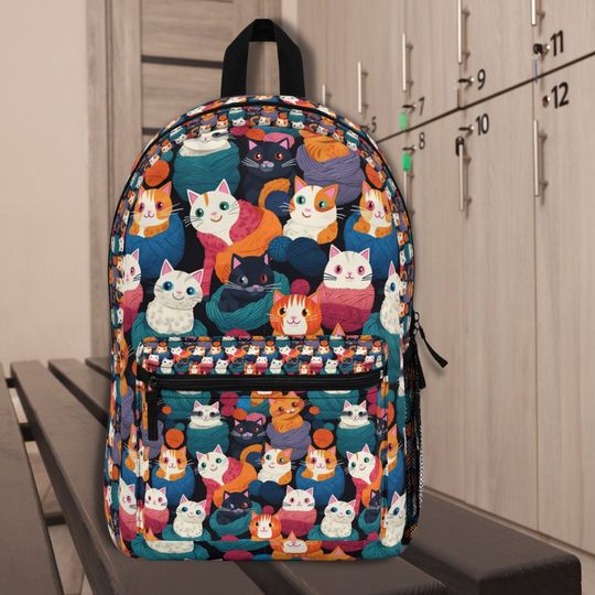 Discover Cute Cat Backpack Whimsical Delight for Cat Lovers Kids Bag Back to School Bookbag Travel bag
