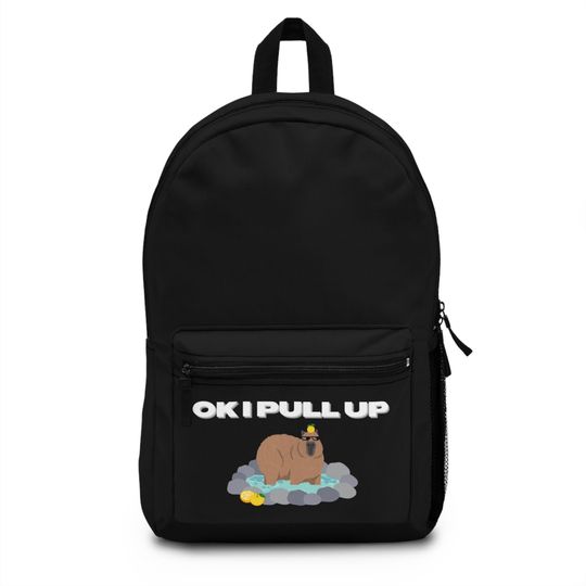 Discover Capybara Backpack | Ok I Pull Up | Cute Gift for Animal Lover | Funny Present