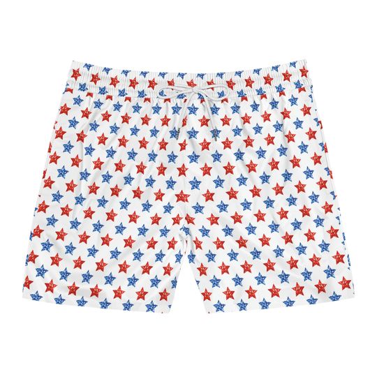 Discover Red & Blue Stars USA Patriotic American 4th of July Shorts