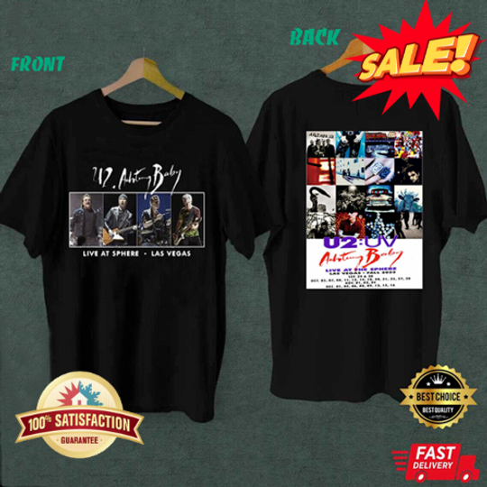 Discover U2 Achtung Baby Live at Sphere Las Vegas Tour 2023 T-Shirt