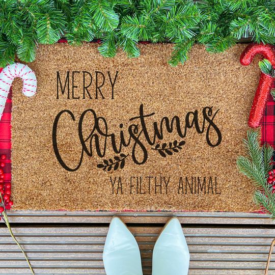 Discover Christmas Doormat, Christmas home cotage core festive