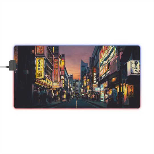 Discover Mousepad Tokyo City, japanese architecture RGB gaming mat