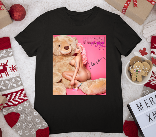Discover Pink Brithday Nicki Minaj T-Shirt Short Sleeve Signed Black Unisex S-5XL