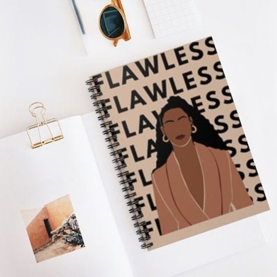 Discover Beyonce Flawless Black Queen Spiral Notebook Journal Diary