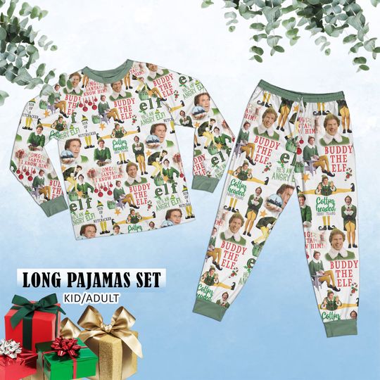 Discover Christmas E.L.F Pajamas Set, Christmas Movie Kid's Pajamas Set