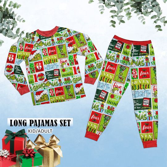 Discover funny character Christmas Pajamas Set, funny character Kid's Pajamas Set
