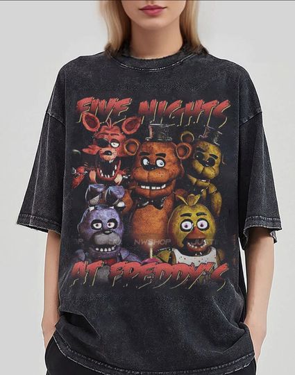 Discover Limited Five Nights At Freddy's Vintage T-Shirt, FNAF T-Shirt