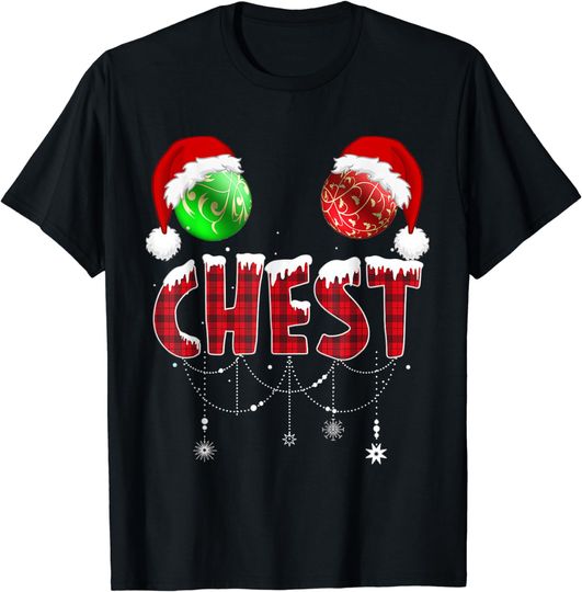 Discover Chest Nuts Christmas Shirt Funny Matching Couple Chestnuts T-Shirt