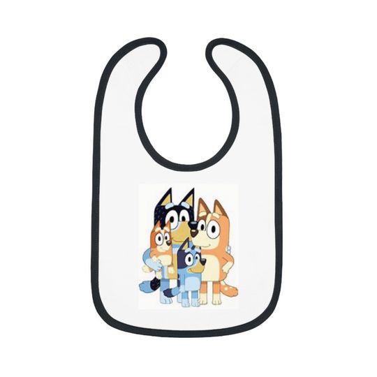 Discover BlueyDad Baby Contrast Trim Jersey Bib