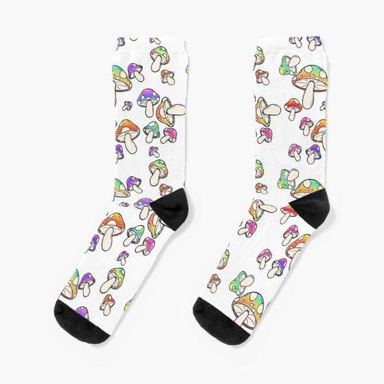 Discover Colourful Mushrooms Socks