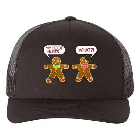 Discover Funny Gingerbread Christmas Trucker Hat