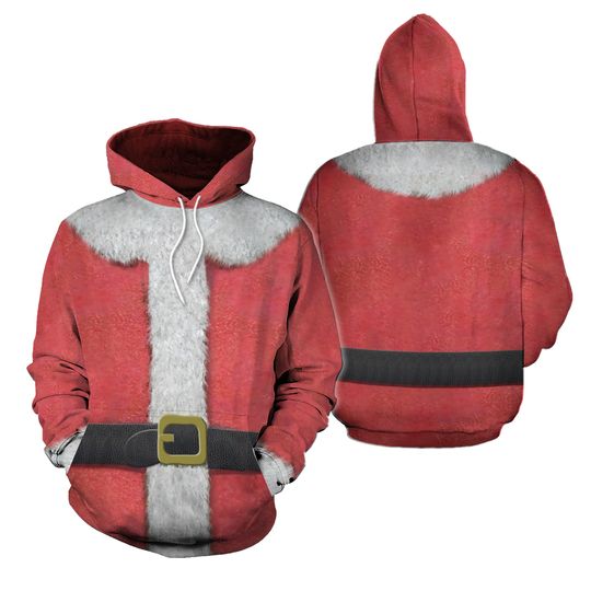Discover Spread Christmas Cheer with Our Santa Claus Cosplay Custom 3D All Over Printed Hoodie