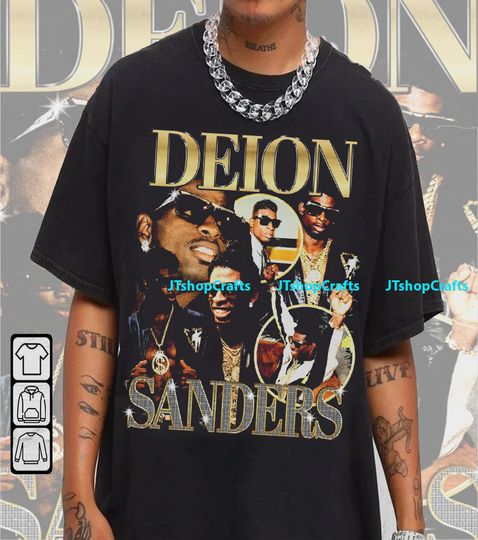 Discover Vintage 90s Graphic Style Deion Sanders T-Shirt, Deion Sanders Tee