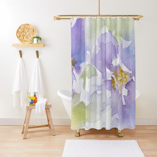 Discover Watercolour Flowers Nr 153 Shower Curtain