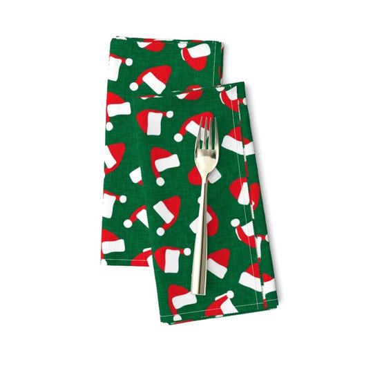Discover Holiday Christmas Santa's Hat Napkins