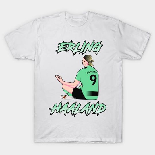 Discover Haaland #9 Meditation/Zen Pose MC 22 Football Celebration - Erling Haaland - T-Shirt