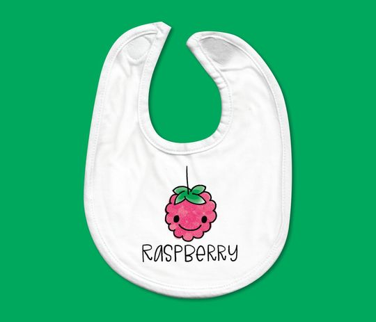 Discover Baby Bib - Cute Drawn Raspberry