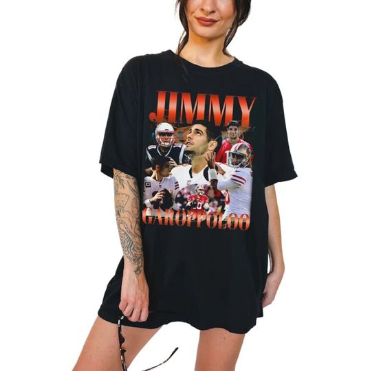 Discover Jimmy Garoppolo Vintage Washed T-Shirt 90s Design Bootleg T Shirt