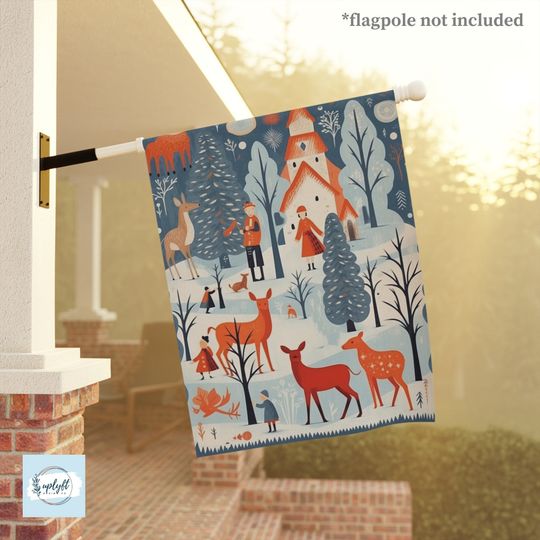 Discover Winter Wonderland Garden Flag or House Flag, Winter Yard Art, Christmas