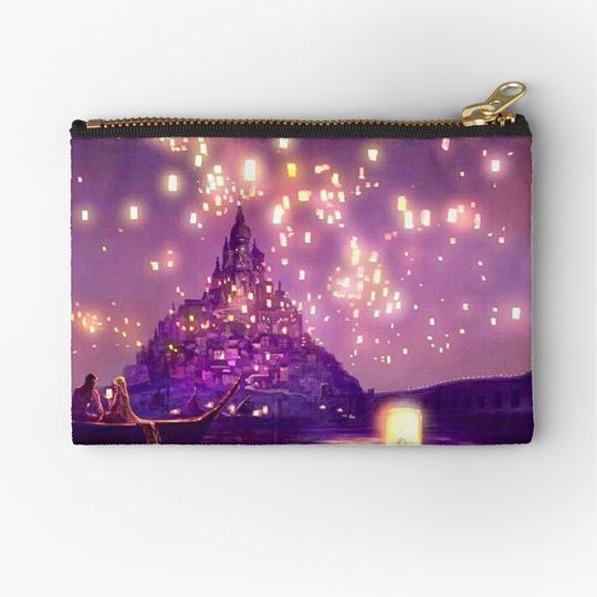Discover Glowing Castle Print Zipper Pouch