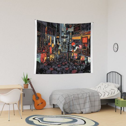 Discover Blade Runner City Tapestry