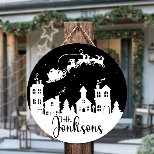 Discover Personalized Christmas Door Sign, Christmas Door Hanger