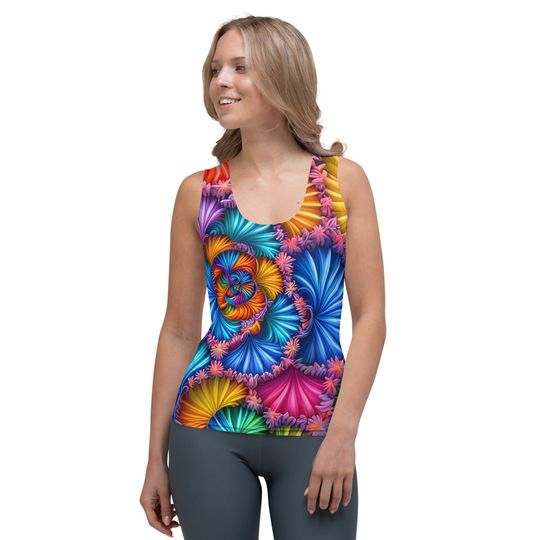 Discover Colorful Floral Tank Top