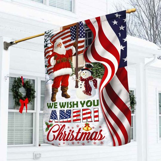 Discover Santa Claus US Garden Flag We Wish You Ameri Christmas House Flag Christmas Gift