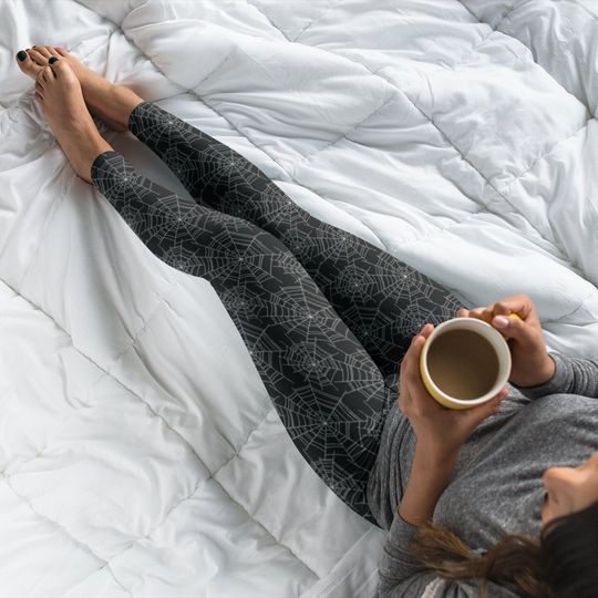 Discover Spiderweb Leggings for Womens Outfit, Halloween Yoga Pants, Multiple Colors, Athleisure Aesthetic Gift