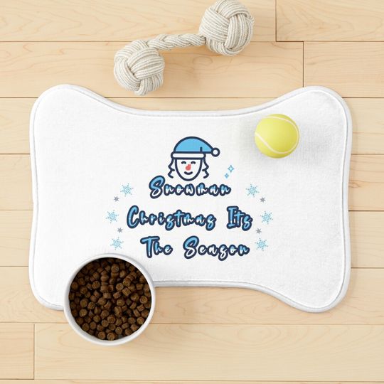 Discover Snowman Christmas Its The Season Pet Mat