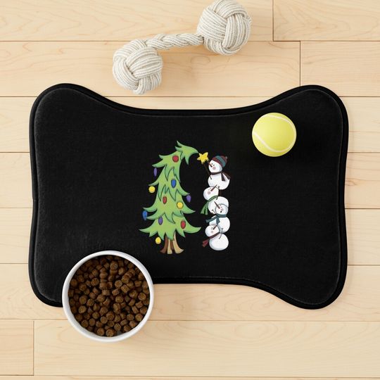 Discover Christmas Snowman, Snowman Cute Christmas Pet Mat